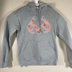 Realtree Womens Hoodie Sz  Small Jerzees NuBlend Graphic Sweatshirt